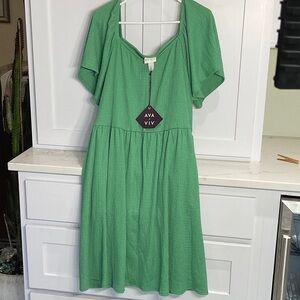 Ava & Viv Green Midi Dress